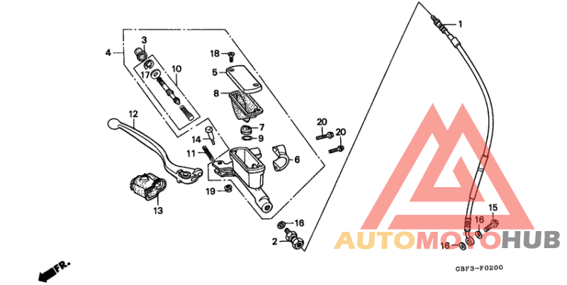 Fr. brake master cylinder