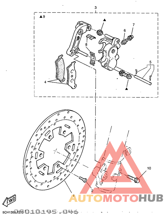 Front brake. caliper