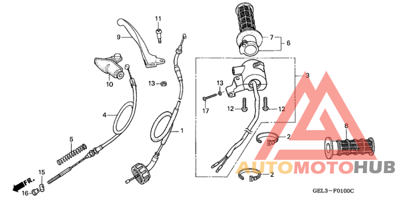 Handle lever/switch/cable
