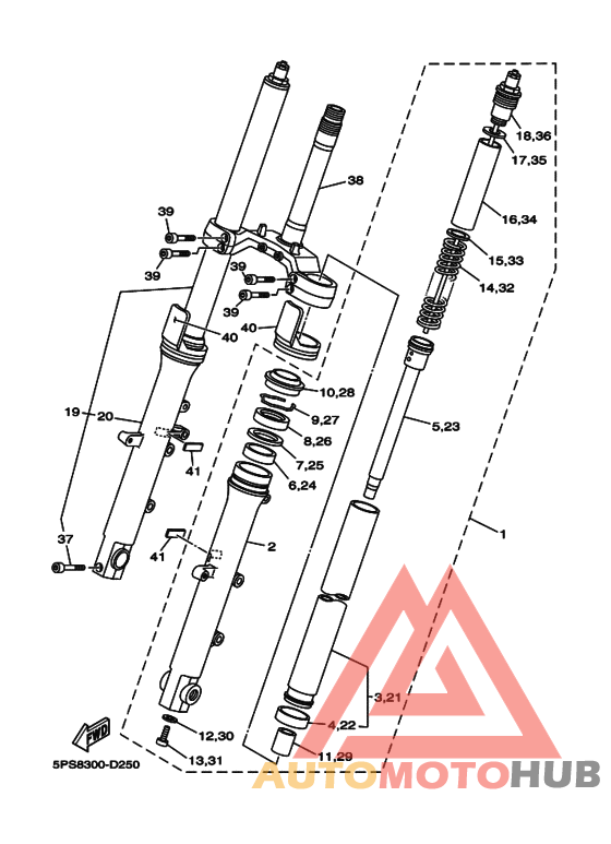 Вилка передней оси