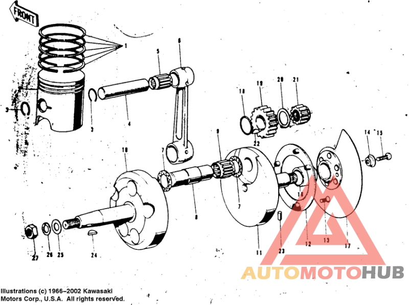 Crankshaft/piston/rotary valve