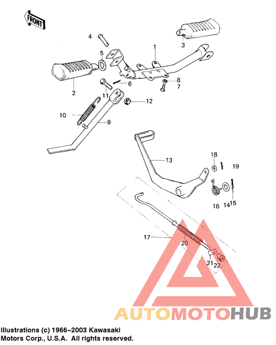 Footrests/stand/brake pedal