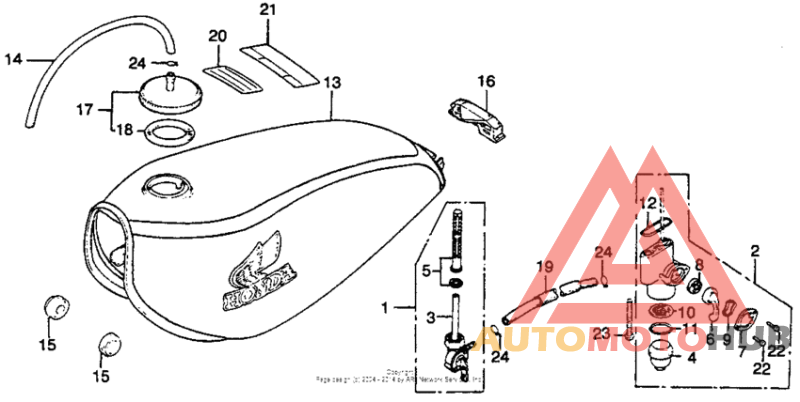Fuel tank + fuel valve
