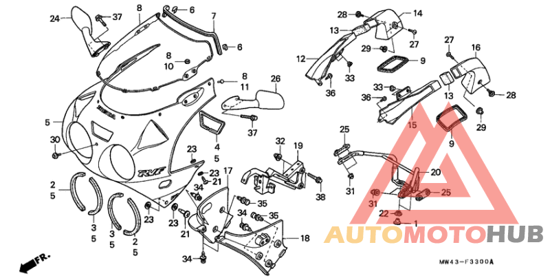 Upper cowling assy