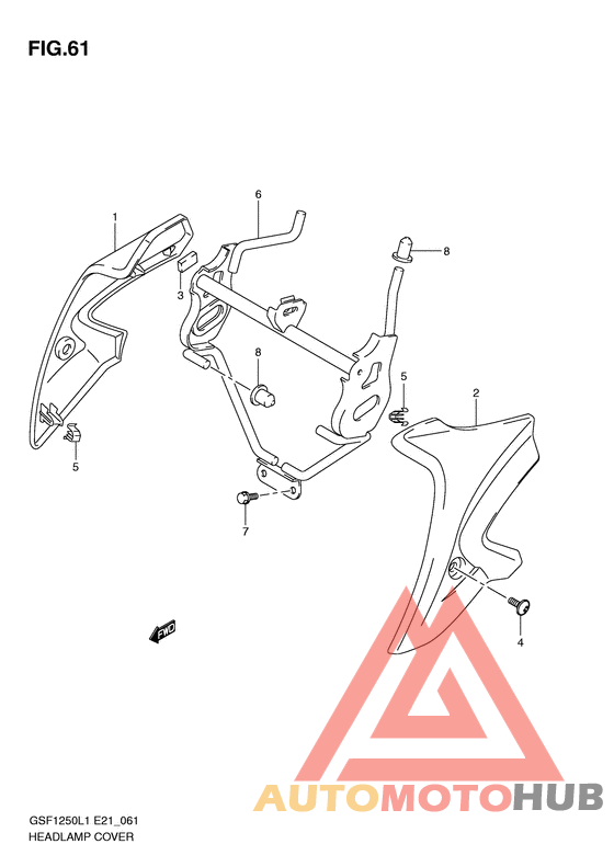 Headlamp cover  front fender