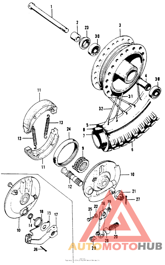 Переднее колесо