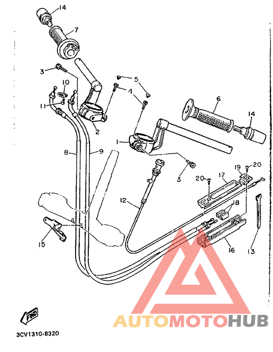 Steering handle. cable