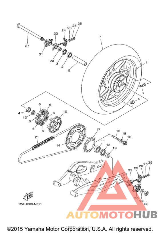 Переднее колесо
