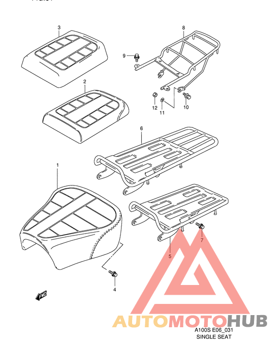 Одноместное сиденье в сборе
