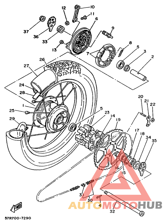 Переднее колесо