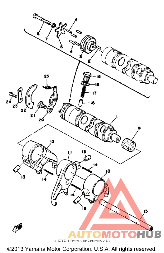Shift cam-fork