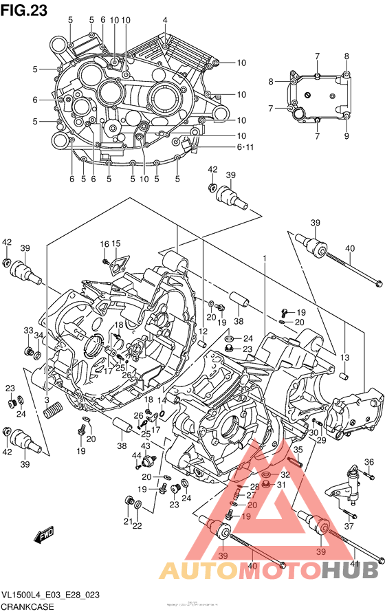 Crankcase (Vl1500Bl4 E03)