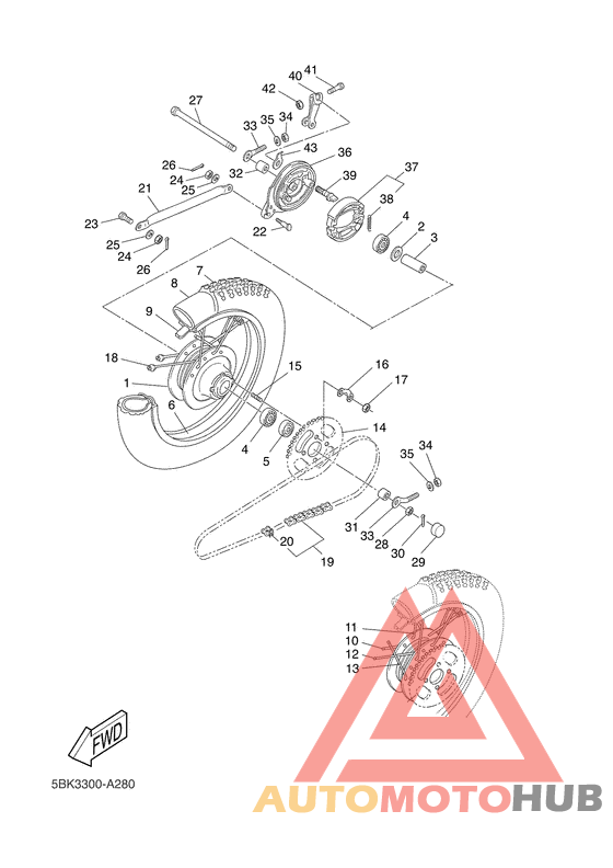 Переднее колесо
