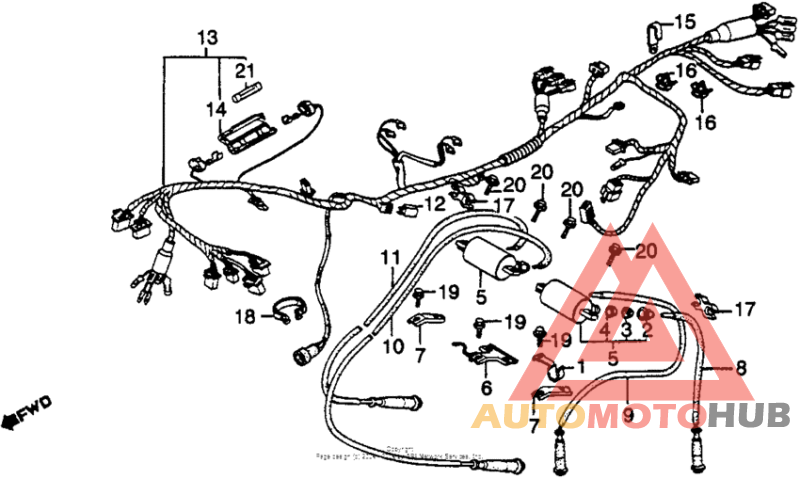 Wire harness + ignition coil