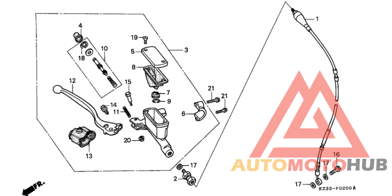 Fr. brake master cylinder