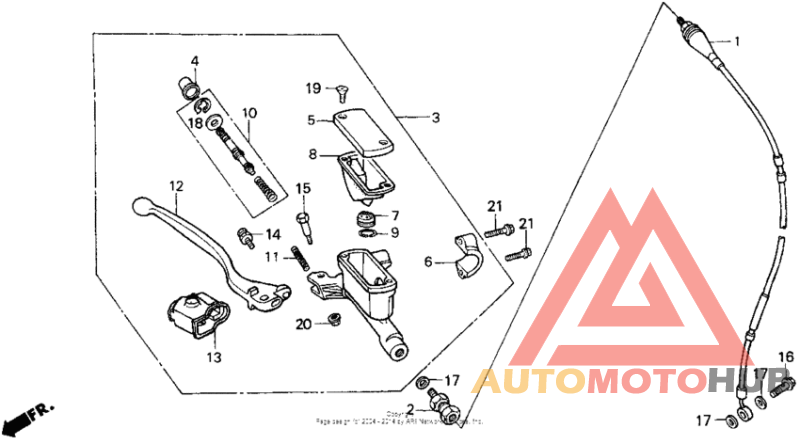 Fr. brake master cyl. 90-91