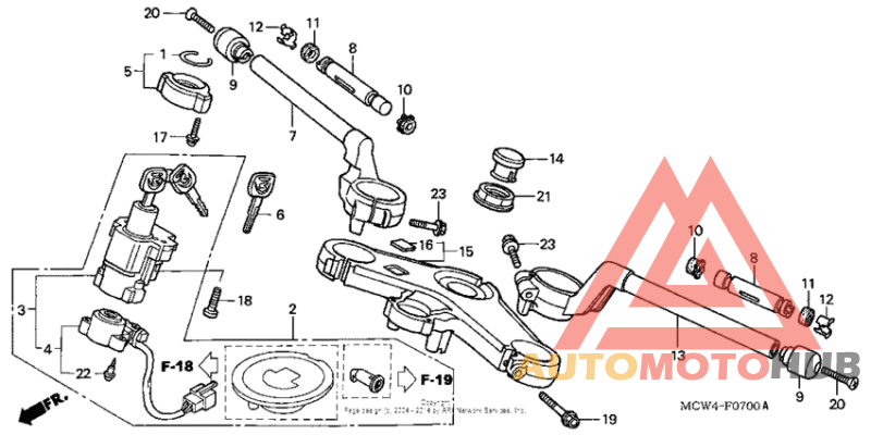 Handlebar + top bridge