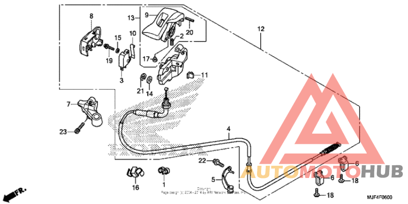 Parking brake lever