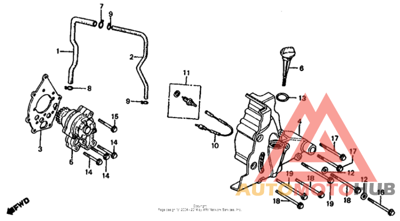 Left cover + oil pump