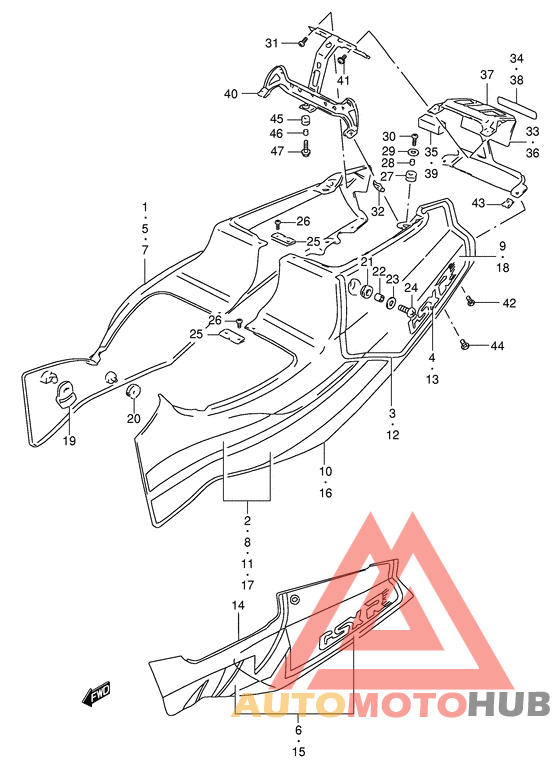 Обтекатель задний
