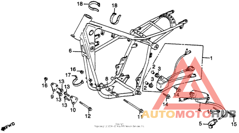 Frame + ignition coil 80