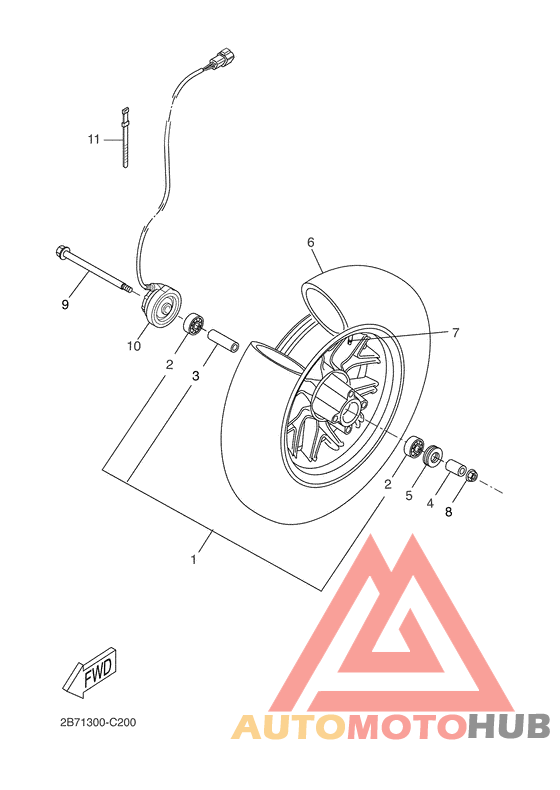 Переднее колесо