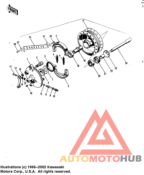 Front hub/brake