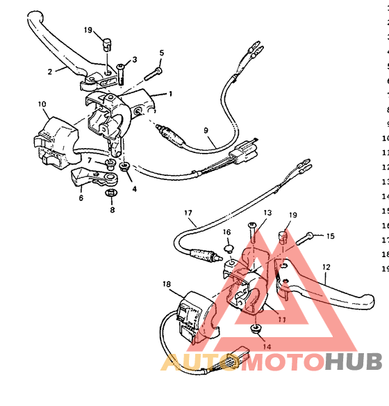 Handle switch. lever