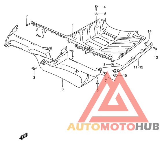 Щиток облицовочный задний
