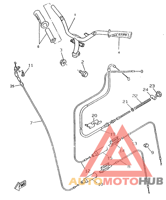 Steering handle. cable