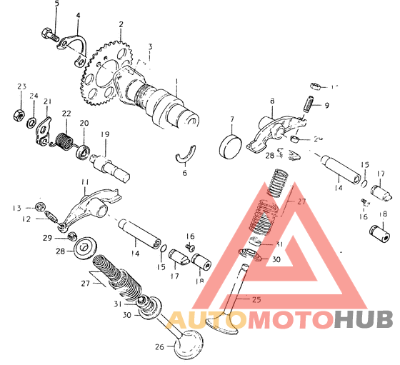 Распределительный вал-клапаны