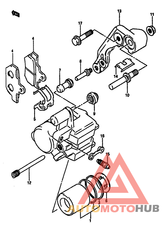 Передний суппорт тормозной