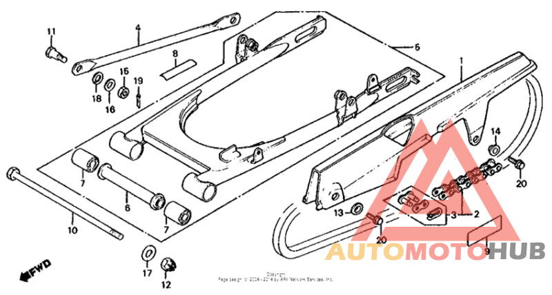 Swingarm + chain case