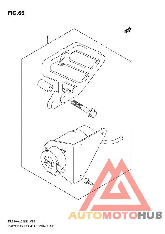 Power source terminal set