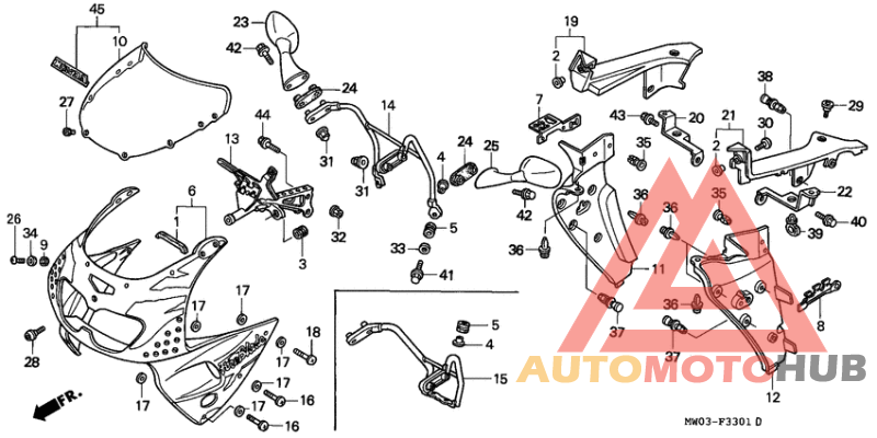 Upper cowling assy
