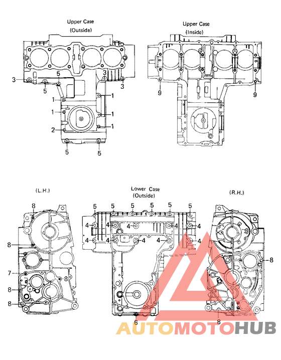 Crankcase bolt & stud pattern