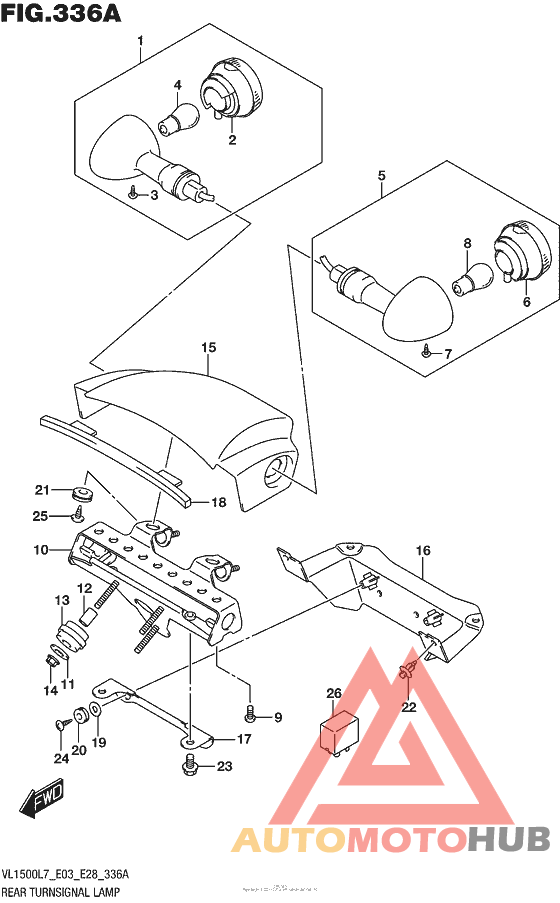 Rear Turnsignal Lamp (Vl1500Bl7 E03)