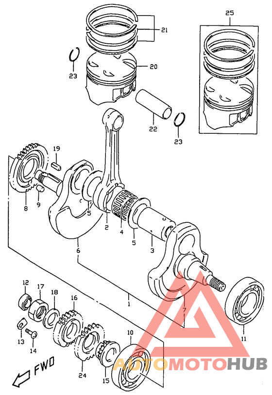 Вал коленчатый