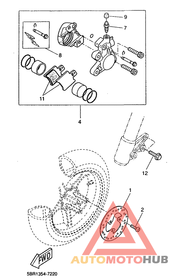 Front brake. caliper