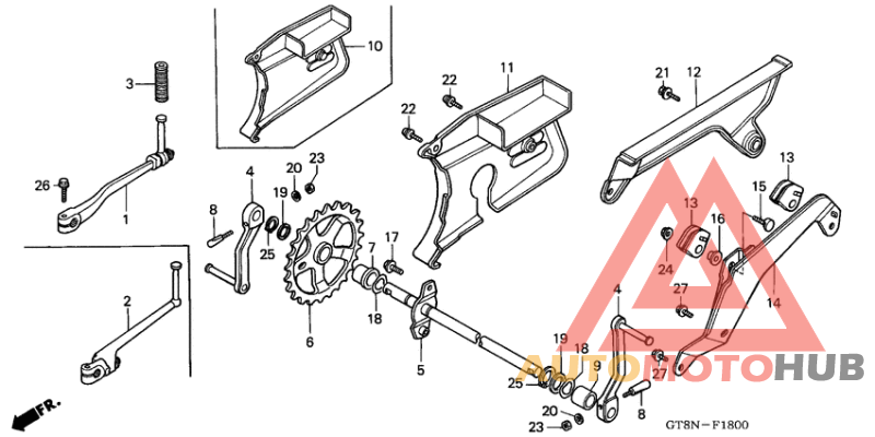 Pedal/kick starter arm