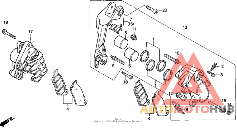 St1100 fr. brake caliper 95-98