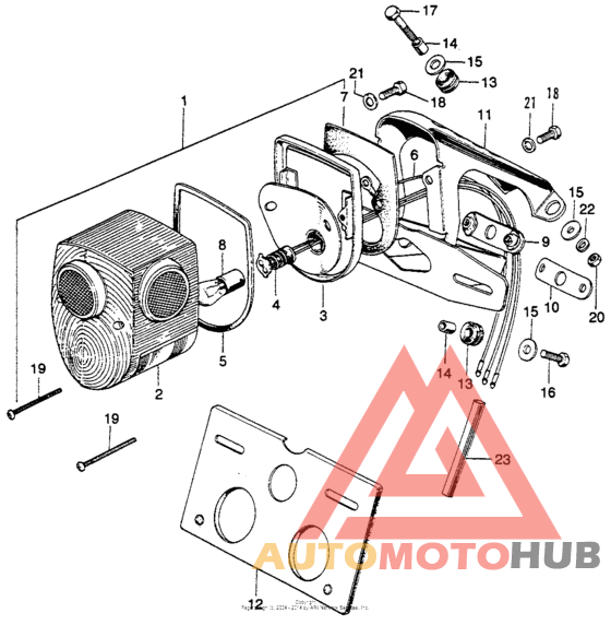 Taillight + number plate bracket i