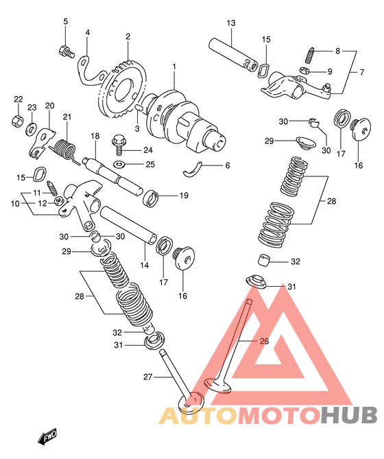 Распределительный вал-клапаны