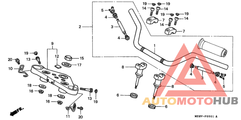 Handle pipe/top bridge