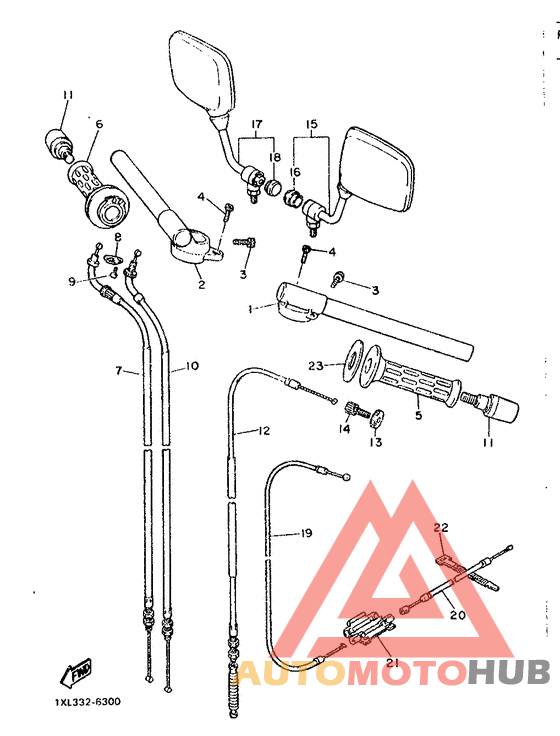 Steering handle. cable