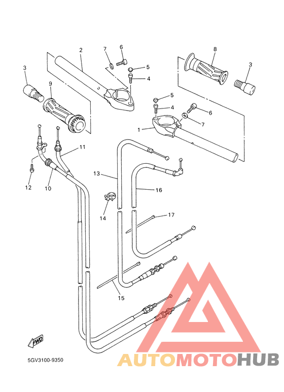 Steering handle. cable
