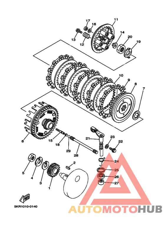 Сцепление и сервопривод