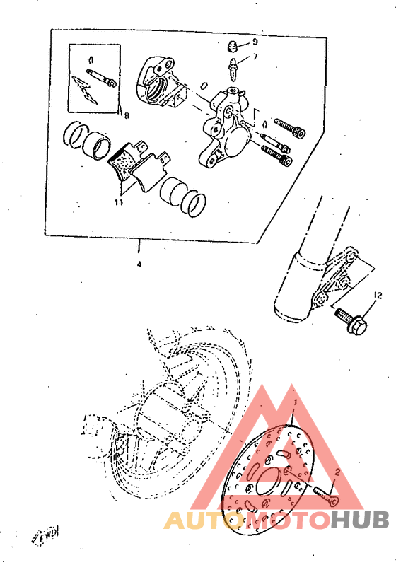 Front brake. caliper