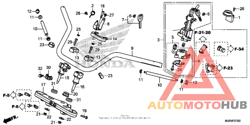 Handlebar + top bridge