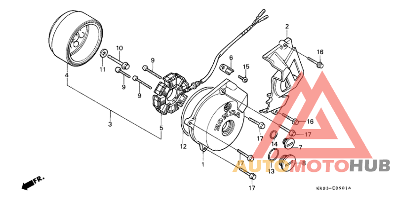 Left crankcase cover/ generator